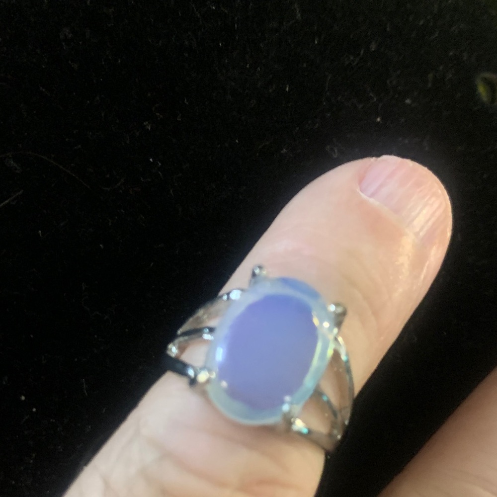 Elegant Silver and Purple Women's Ring Bogo